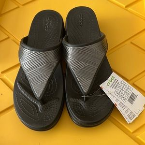 Crocs Monterey wedge flip flops